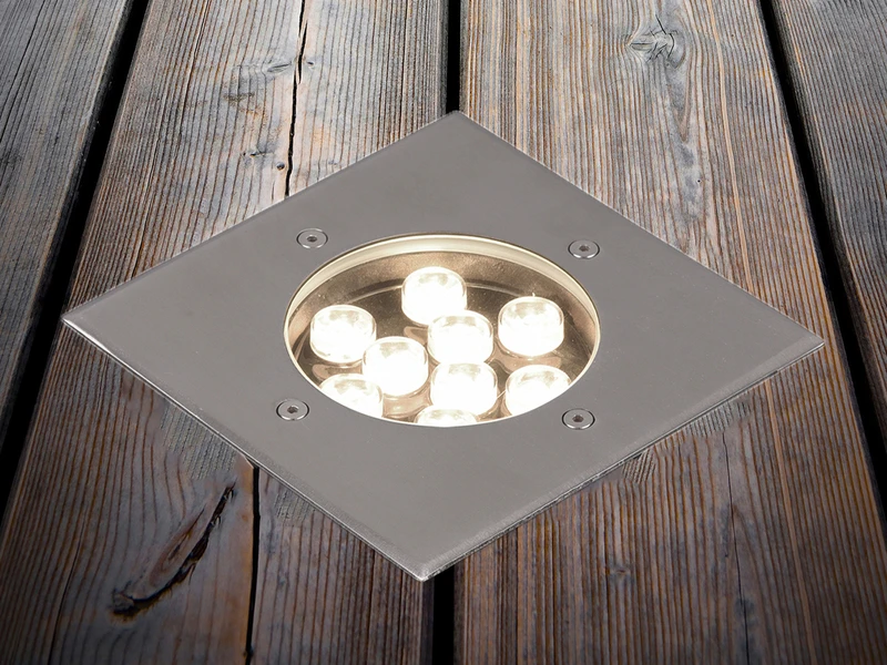 Trio Leuchten Bodeneinbauspot BELAJA Eckig Edelstahl 16,5cm IP65 - Belastbar Bis 2.000kg – Bild 5