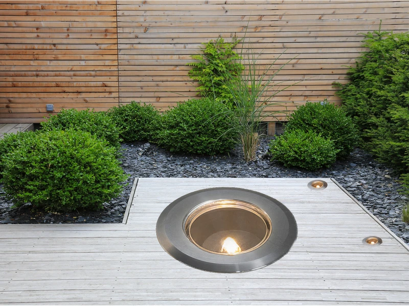 Konstsmide Erweiterungs 3er SET Mini Bodeneinbauspots Edelstahl/Glas Ø7cm IP44, G4 – Bild 2