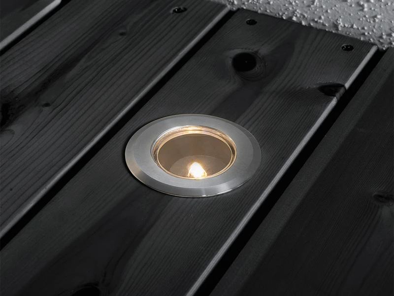 Konstsmide Erweiterungs 3er SET Mini Bodeneinbauspots Edelstahl/Glas Ø7cm IP44, G4 – Bild 3