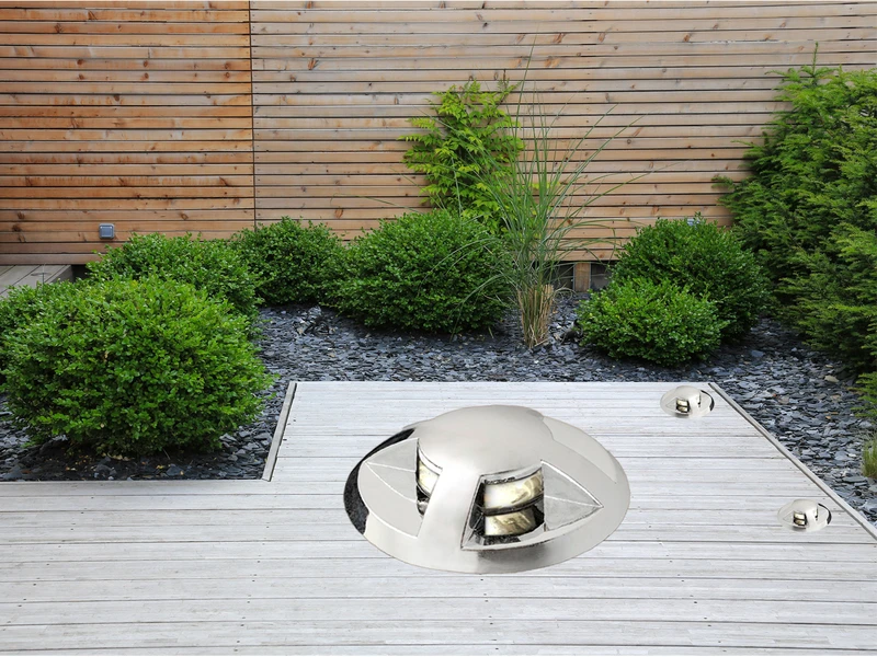 Konstsmide Erweiterungs 3er SET Mini Bodeneinbauspots Verchromt Mit Kappe Ø3,5cm IP44, G4 – Bild 2