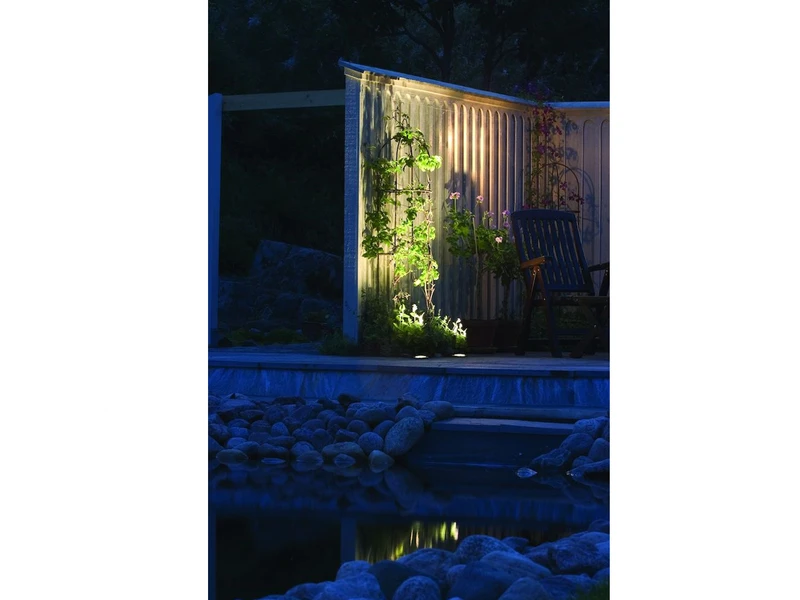 Konstsmide Flacher LED Bodeneinbaustrahler Klares Glas Mit Schwarzem Rand Ø9,2cm, IP65 – Bild 4