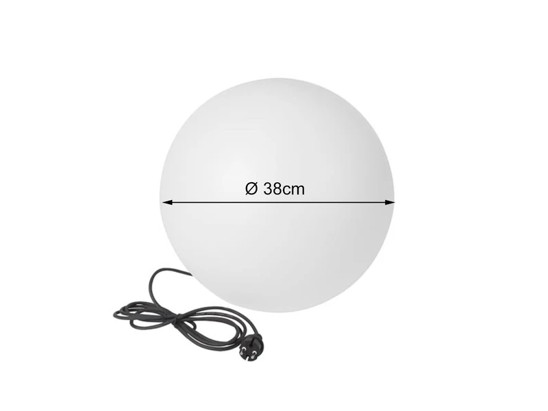 MeineWunschleuchte Garten Kugelleuchte Mit Erdspieß, 3m Kabel IP65 & Smarter LED, Ø38cm – Bild 4