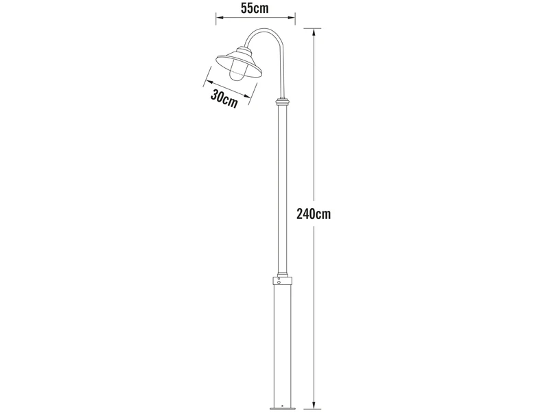 Konstsmide Große Mastleuchte VEGA Aus Aluminium Weiß, Höhe 240cm – Bild 3
