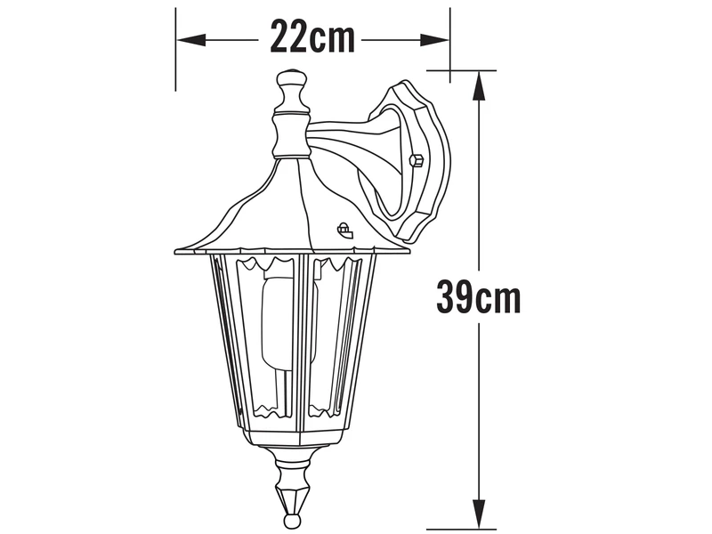 Konstsmide Hängende Wandleuchte FIRENZE, E27, Aluminium Grün – Bild 3