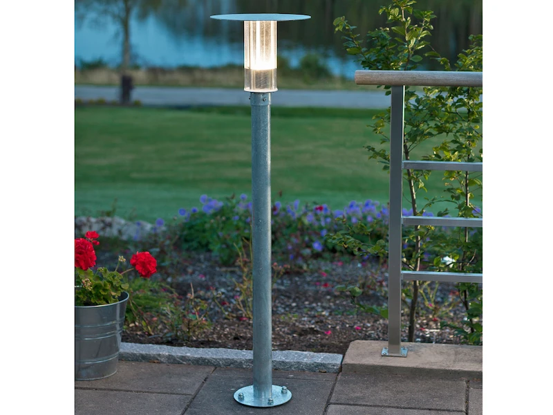 Konstsmide High Power LED Wegeleuchte MODE, Vandalismus Geschützt, 3000K, Galv. Stahl