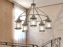 KICHLER Industrial Pendelleuchte ASHLAND BAY Für Innen & Außen, Bronze Ø66cm