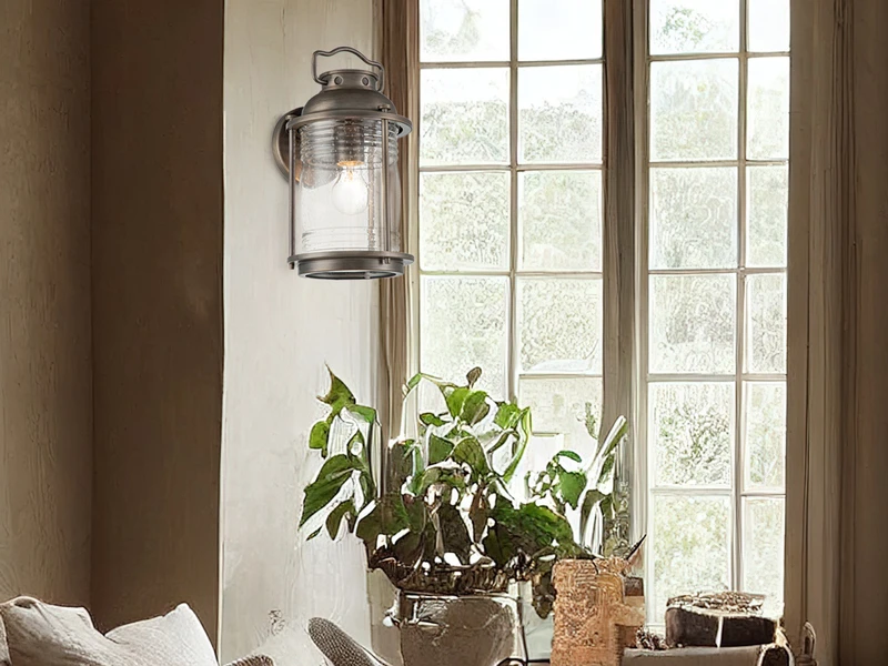 KICHLER Industrial Wandlaterne ASHLAND BAY Für Innen & Außen, Bronze Höhe 35cm – Bild 5