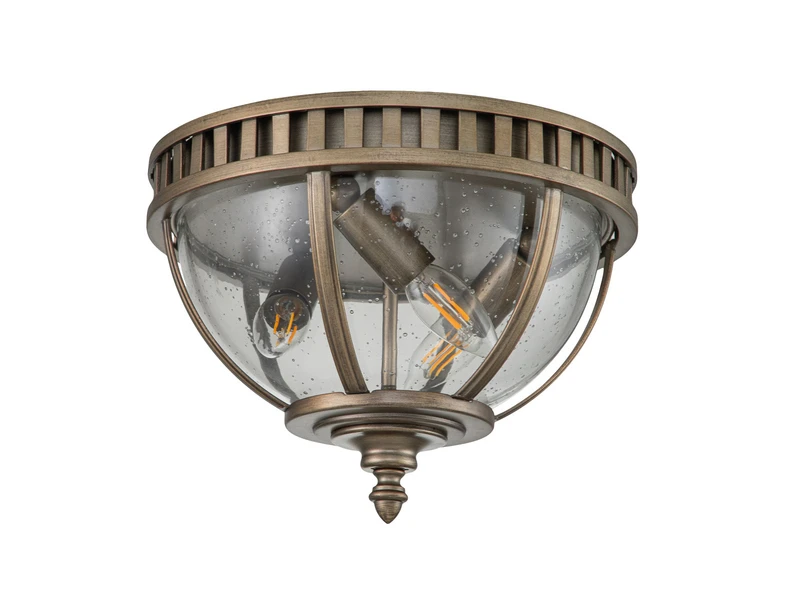 KICHLER Jugendstil Deckenleuchte HALLERON Für Innen & Außen, Bronze Ø30,5cm – Bild 9