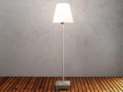 MeineWunschleuchte Klassische LED Außenstehleuchte Aus Aluminium, Höhe 130cm, Weiß