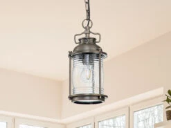 KICHLER Kleine Industrial Pendelleuchte ASHLAND BAY Für Innen & Außen, Bronze Ø15cm