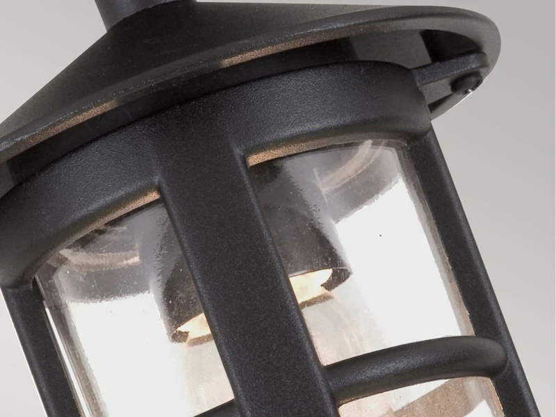 MeineWunschleuchte LED Außen Decken Laterne Aus Alu Im Landhausstil, Schwarz Höhe 23,5cm – Bild 6