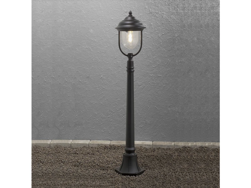 Konstsmide LED Außen Standlaterne Wegeleuchte Im Landhausstil, Schwarz, Höhe 118cm