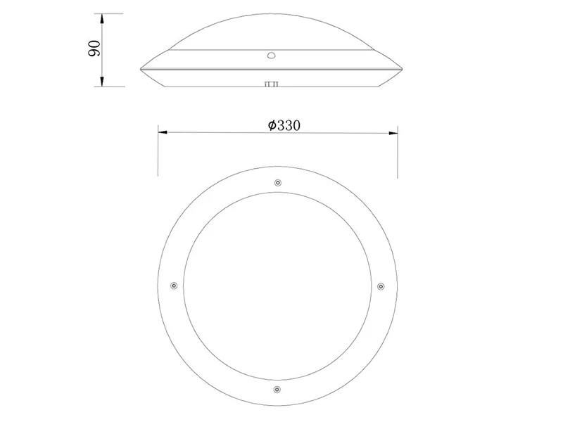 MeineWunschleuchte LED Außendeckenleuchte Wandlampe Rund In Anthrazit - 33 Cm – Bild 5