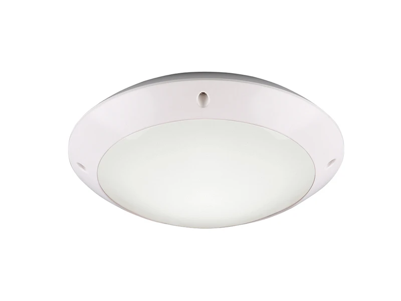 MeineWunschleuchte LED Außendeckenleuchte Wandlampe Rund In Weiß Matt - 26 Cm – Bild 2