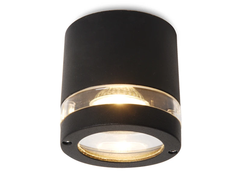 Lutec LED Außenleuchte FOCUS, Aluguss Anthrazit, Ø 10cm, Wandleuchte/Deckenleuchte – Bild 2