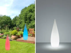 Reality Leuchten LED Außenleuchte PALMAS USB Gartenlampe Mit Farbwechsel Höhe 80cm