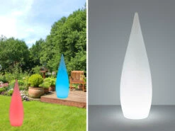 Reality Leuchten LED Außenleuchte PALMAS USB Gartenlampe Mit Farbwechsel Höhe 120cm