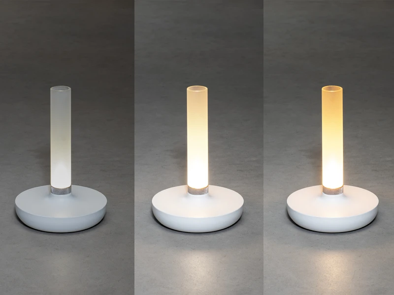 Konstsmide LED Außentischleuchte Und Blumenvase BIARRITZ Mit Akkubetrieb, Weiß Höhe 20cm – Bild 8