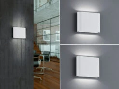 Trio Leuchten LED Außenwandlampe Up And Down Light Weiß 11,5cm - 2er Set Für Hausbeleuchtung