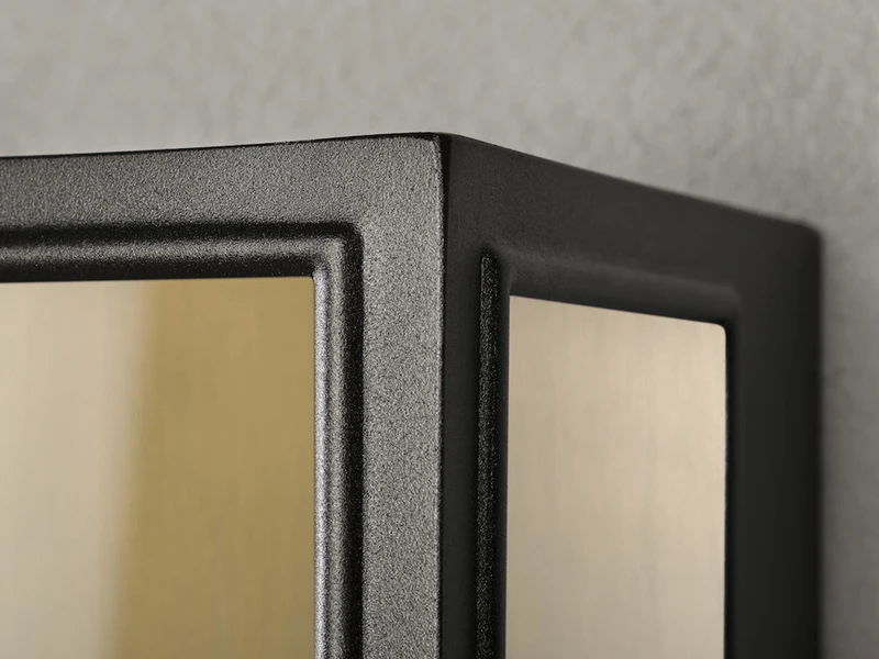 Konstsmide LED Außenwandlaterne Schwarz-Messing Mit Klarglas, Höhe 30cm – Bild 6