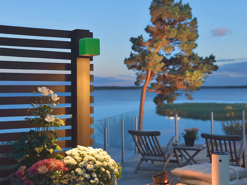 Konstsmide LED Außenwandleuchte AMALFI, Grün, 3 Watt-LED, 200 Lumen, Inkl. Trafo – Bild 4