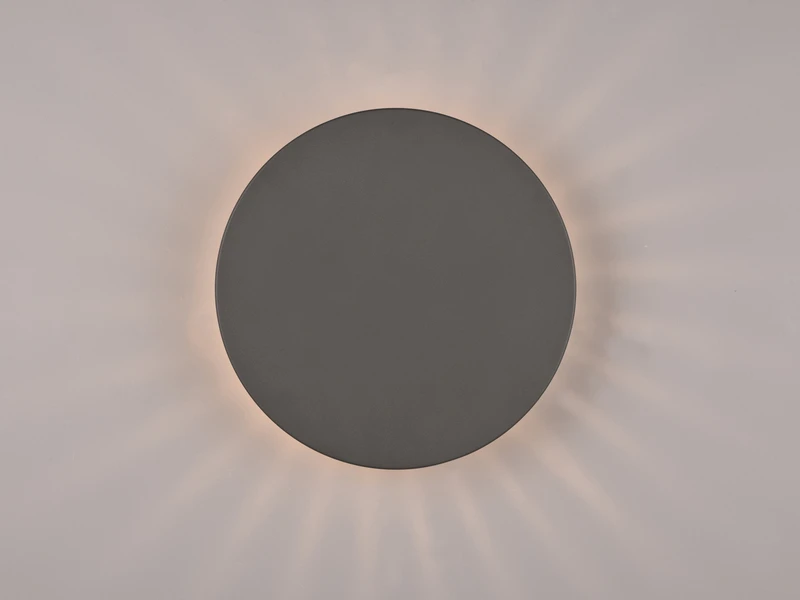 MeineWunschleuchte LED Außenwandleuchte Anthrazit 2er Set Indirekte Beleuchtung Ø 25cm – Bild 5