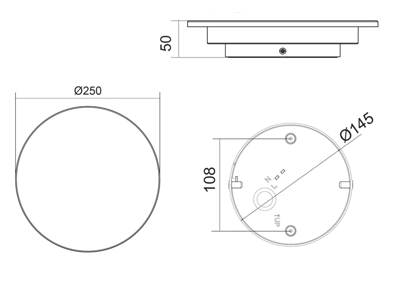MeineWunschleuchte LED Außenwandleuchte Anthrazit 2er Set Indirekte Beleuchtung Ø 25cm – Bild 8