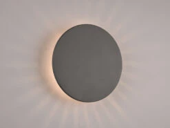 Trio Leuchten LED Außenwandleuchte BELLY Anthrazit, Indirekte Beleuchtung Ø 25cm