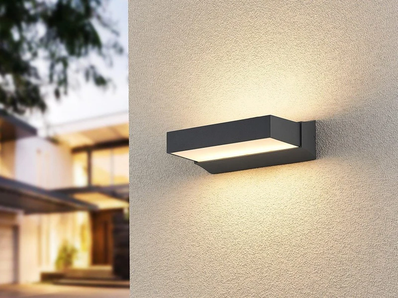 Trio Leuchten LED AuĂenwandleuchte CUANDO In Anthrazit Up & Down Light IP65 - Hausbeleuchtung