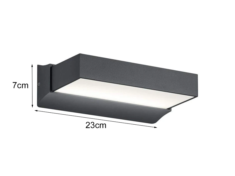 Trio Leuchten LED AuĂenwandleuchte CUANDO In Anthrazit Up & Down Light IP65 - Hausbeleuchtung â Bild 4
