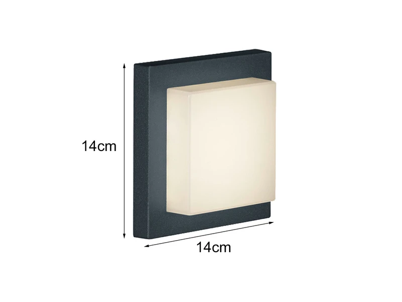 Trio Leuchten LED AuĂenwandleuchte HONDO 14 X 14cm, Aluminium Anthrazit â Bild 4