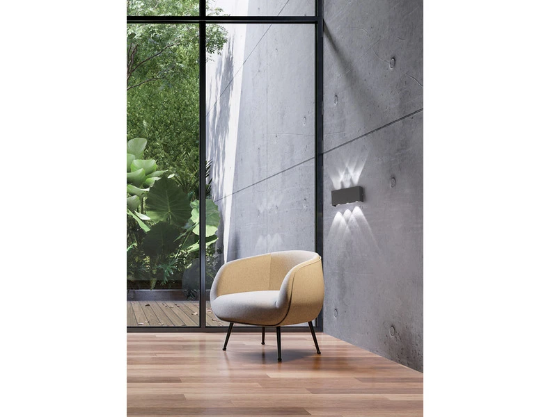 Fischer & Honsel LED Außenwandleuchte NAIROBI Schwarz Mit Up And Down Licht - 17cm Breit – Bild 3