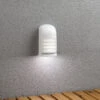 Konstsmide LED Außenwandleuchte PRATO Mit Bewegungsmelder & Batterie, Weiß, H 13cm