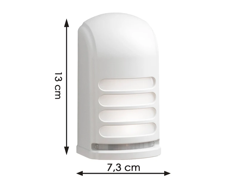 Konstsmide LED Außenwandleuchte PRATO Mit Bewegungsmelder & Batterie, Weiß, H 13cm – Bild 3