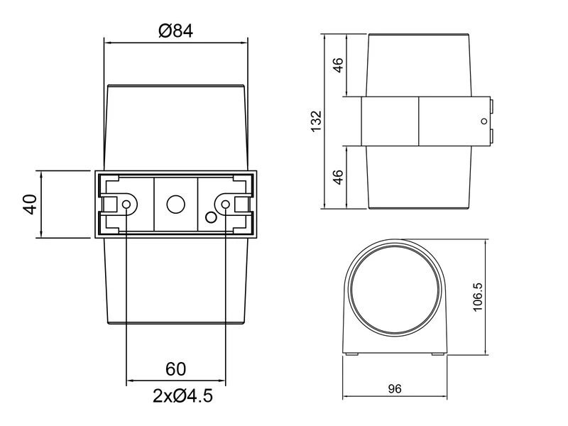 MeineWunschleuchte LED AuĂenwandleuchten 2er SET Rund UP And DOWN Anthrazit 13x9cm â Bild 4