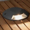 Konstsmide LED Bodenaufbaustrahler 1flammig Aufbauspot Aussen Anthrazit ALU Ø20cm IP65