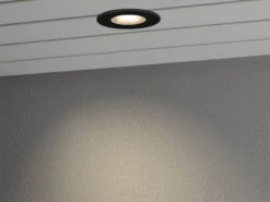 Konstsmide LED Deckeneinbaustrahler OUTDOOR Glasfront Mit Schwarzem Rand Ø11cm, IP44