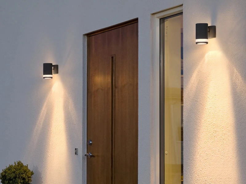 Konstsmide LED Design Außenwandleuchte Downlight Aus Aluminium Höhe 13cm, Schwarz – Bild 4