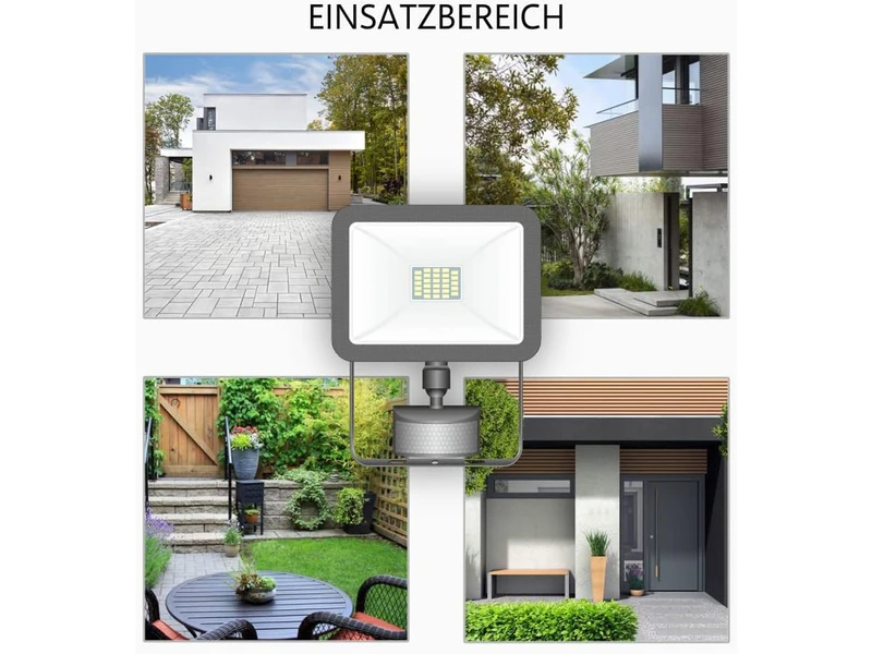 ELRO LED Flutlichtstrahler Mit Bewegungsmelder Schwarz, 10 Watt, IP54 – Bild 12