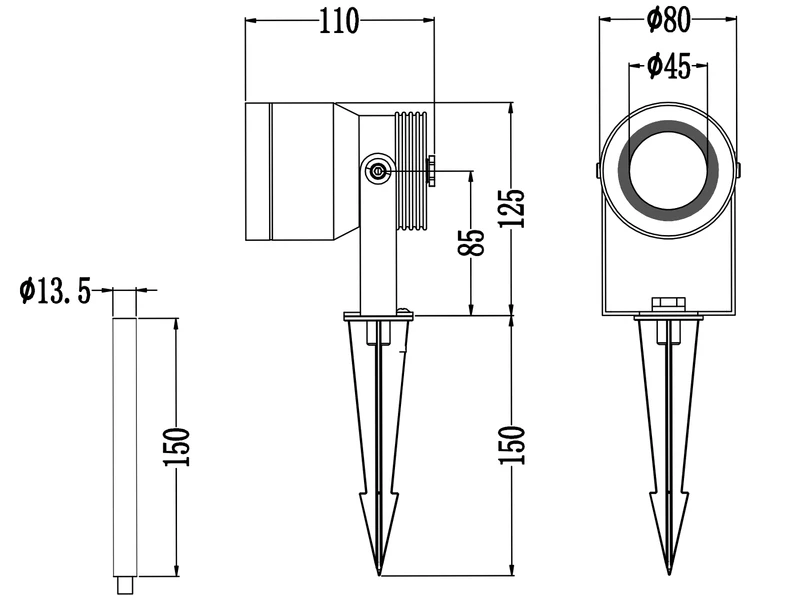 Trio Leuchten LED Gartenstrahler MAREB Schwenkbar Mit Erdspieß & 5m Anschlußkabel – Bild 8