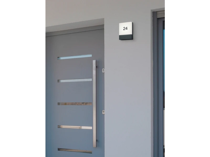 Trio Leuchten LED Hausnummernleuchte PECOS Eckig, AuĂenwandleuchte In Anthrazit â Bild 3