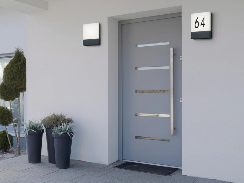 Trio Leuchten LED Hausnummernleuchte PECOS Eckig, AuĂenwandleuchte In Anthrazit â Bild 5