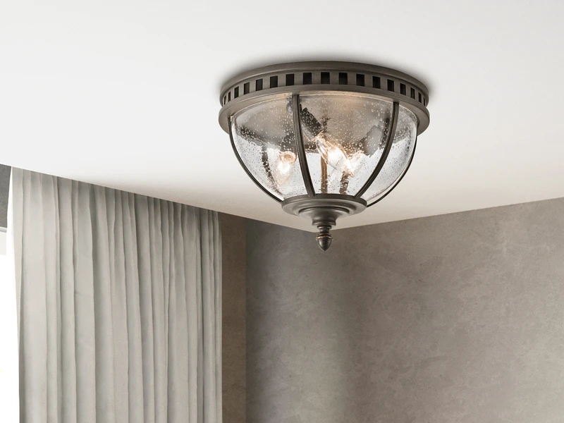 MeineWunschleuchte LED Jugendstil Deckenleuchte Für Innen & Außen, Anthrazit Ø30,5cm – Bild 6