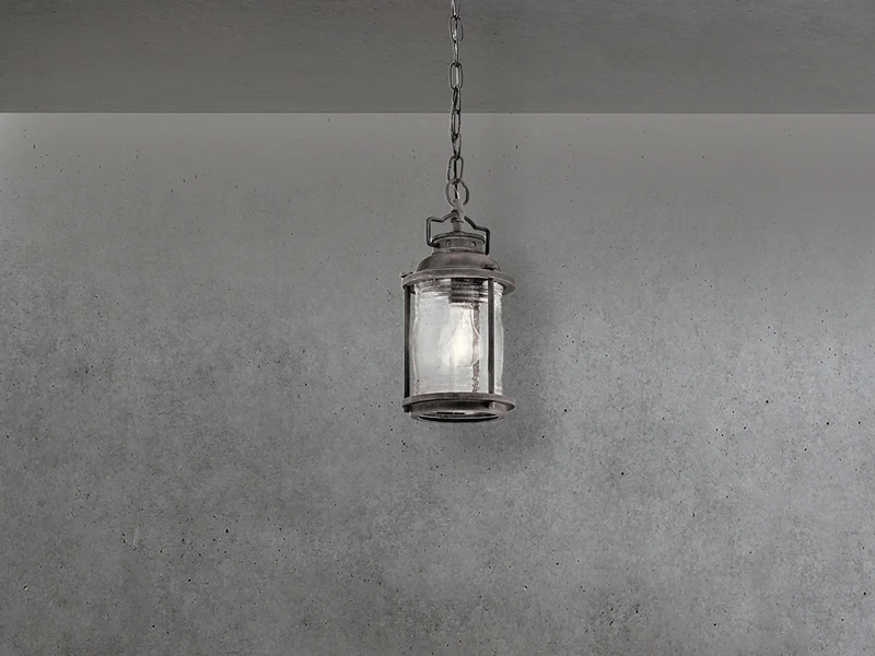 MeineWunschleuchte LED Kleine Industrial Pendelleuchte Für Innen & Außen, Anthrazit Ø15cm – Bild 3