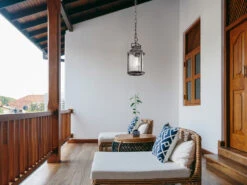 MeineWunschleuchte LED Kleine Industrial Pendelleuchte Für Innen & Außen, Anthrazit Ø15cm