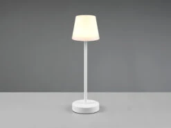 Reality Leuchten LED Outdoor Akku Tischleuchte MARTINEZ Touch Dimmbar, Weiß 39cm