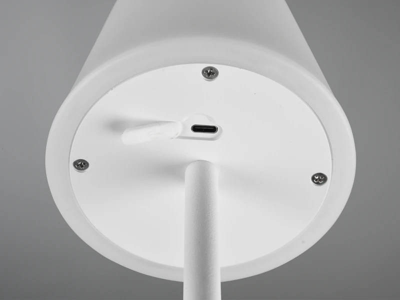 Reality Leuchten LED Outdoor Akku Tischleuchte MARTINEZ Touch Dimmbar, Weiß 39cm – Bild 4