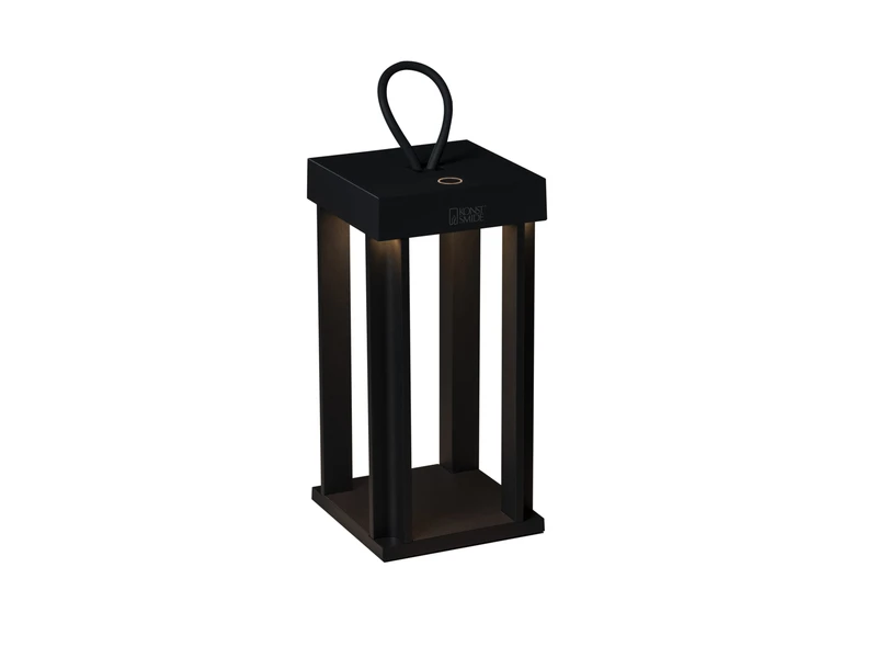 Konstsmide LED Outdoor Laterne CANNES USB Aufladbar Für Boden & Tisch, Schwarz Höhe 42cm – Bild 2