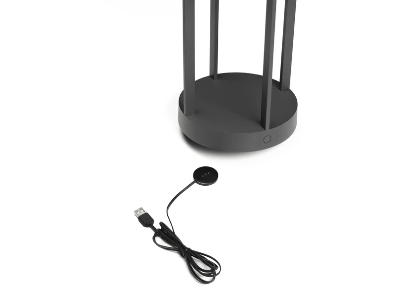Konstsmide LED Outdoor Tischlaterne CHIETI Per USB Aufladbar, Grau Höhe 25cm â Bild 7