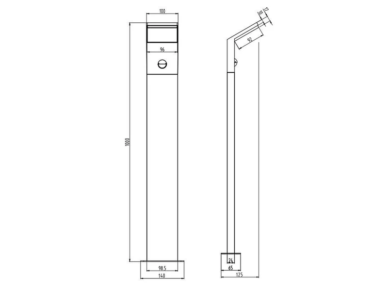 Trio Leuchten LED Pollerleuchte PEARL Mit Bewegungsmelder In Anthrazit IP54 - Höhe 100cm – Bild 5